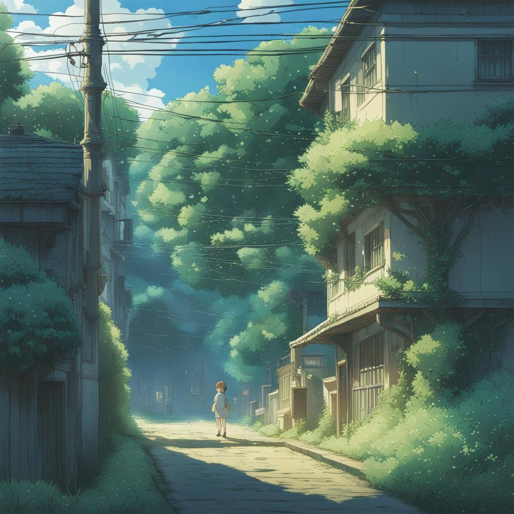 December Nightmare in Studio Ghibli Anime Style