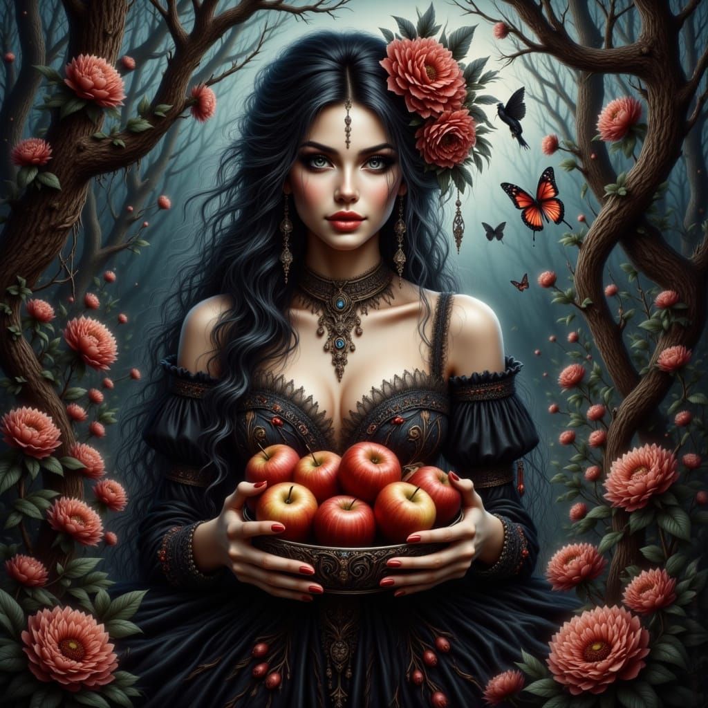 Romantic Gothic Beauty in an English Garden