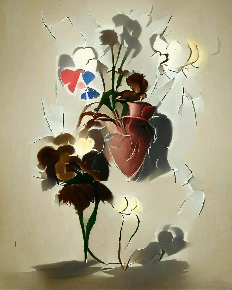 Floral Broken Heart in Volumetric Lighting