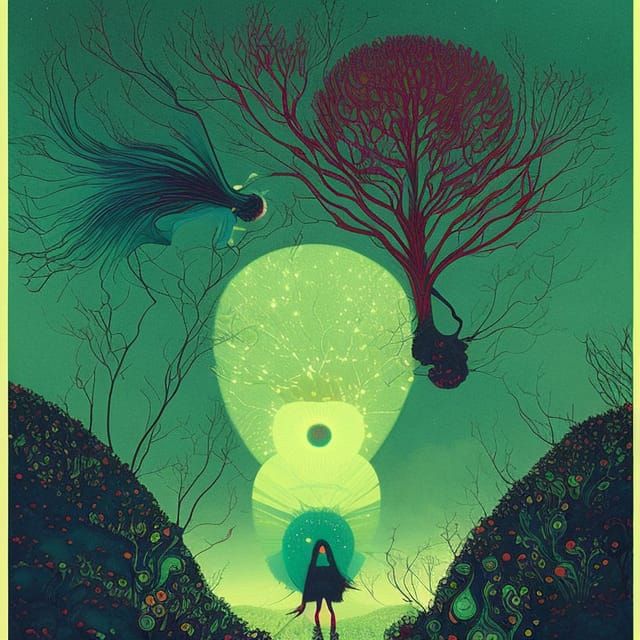 Psychedelic Underwater Trip in Vibrant Colors