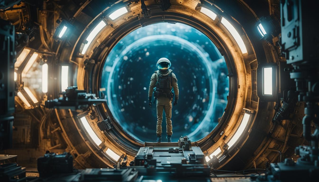 Aliens Watching Sci-Fi Film Set Through Portal