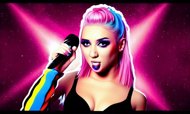 AI Generated Image of a Pop Star