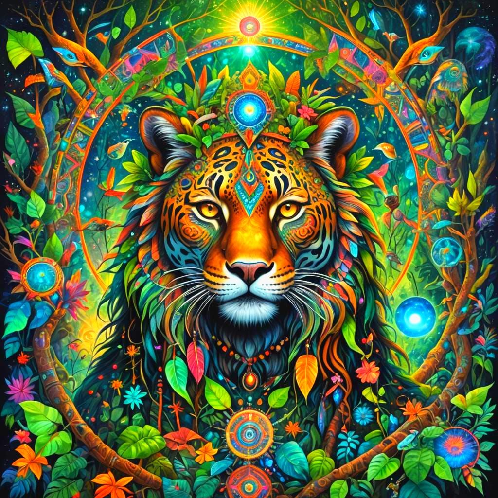 Psychedelic Shamanic Vision of Spirit Animals