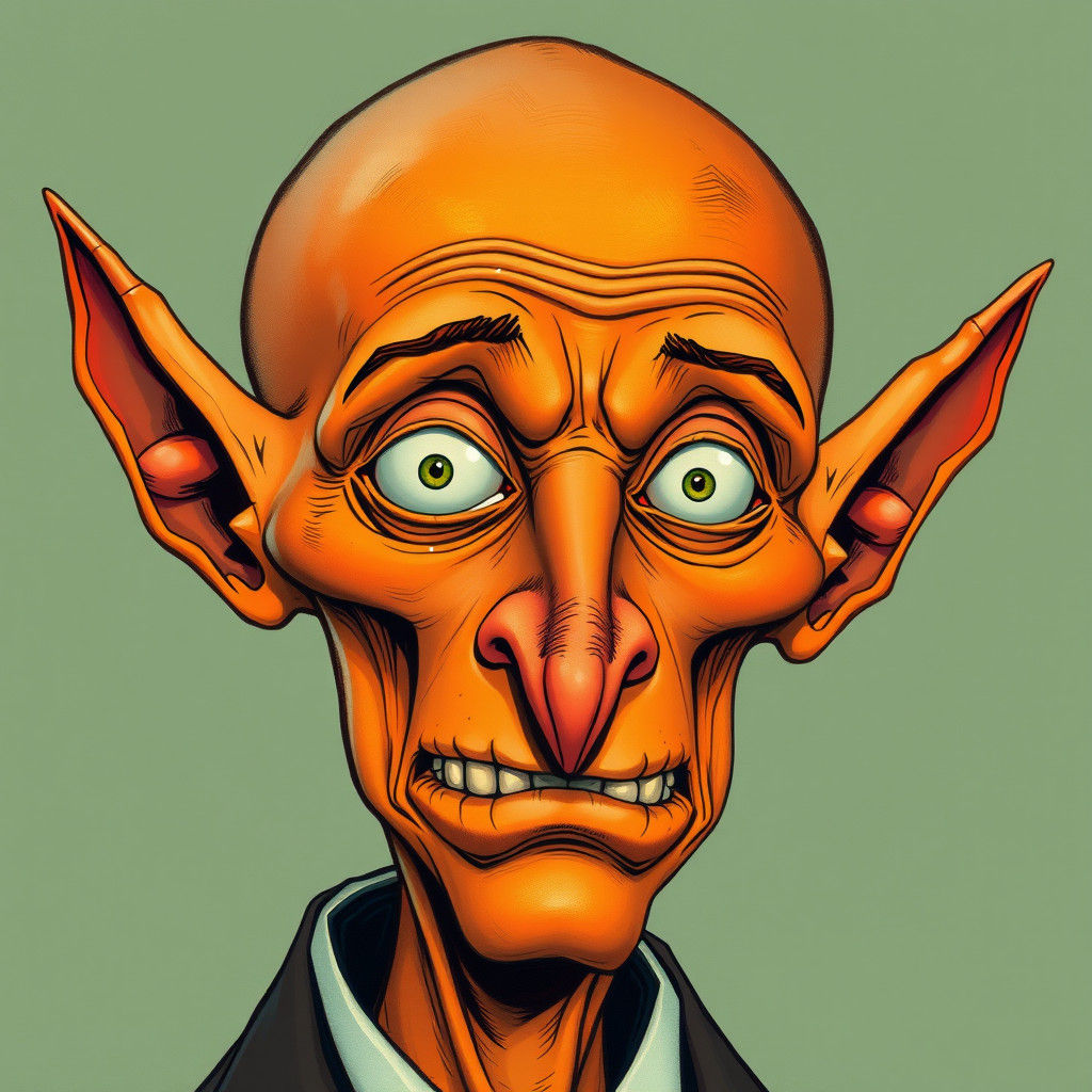 Fantastical Creature Portrait in Moebius Style