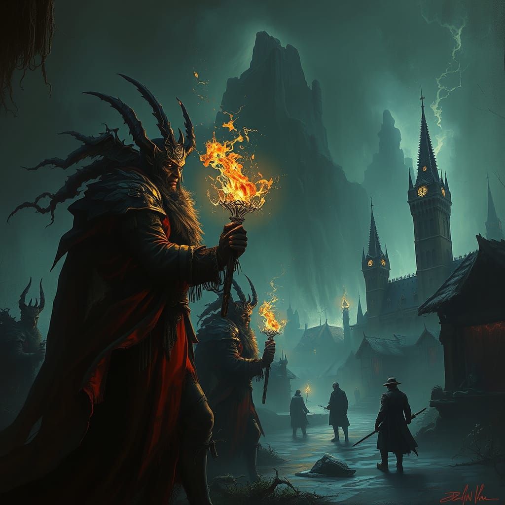 Horrific Scene in the Style of Gustave Doré