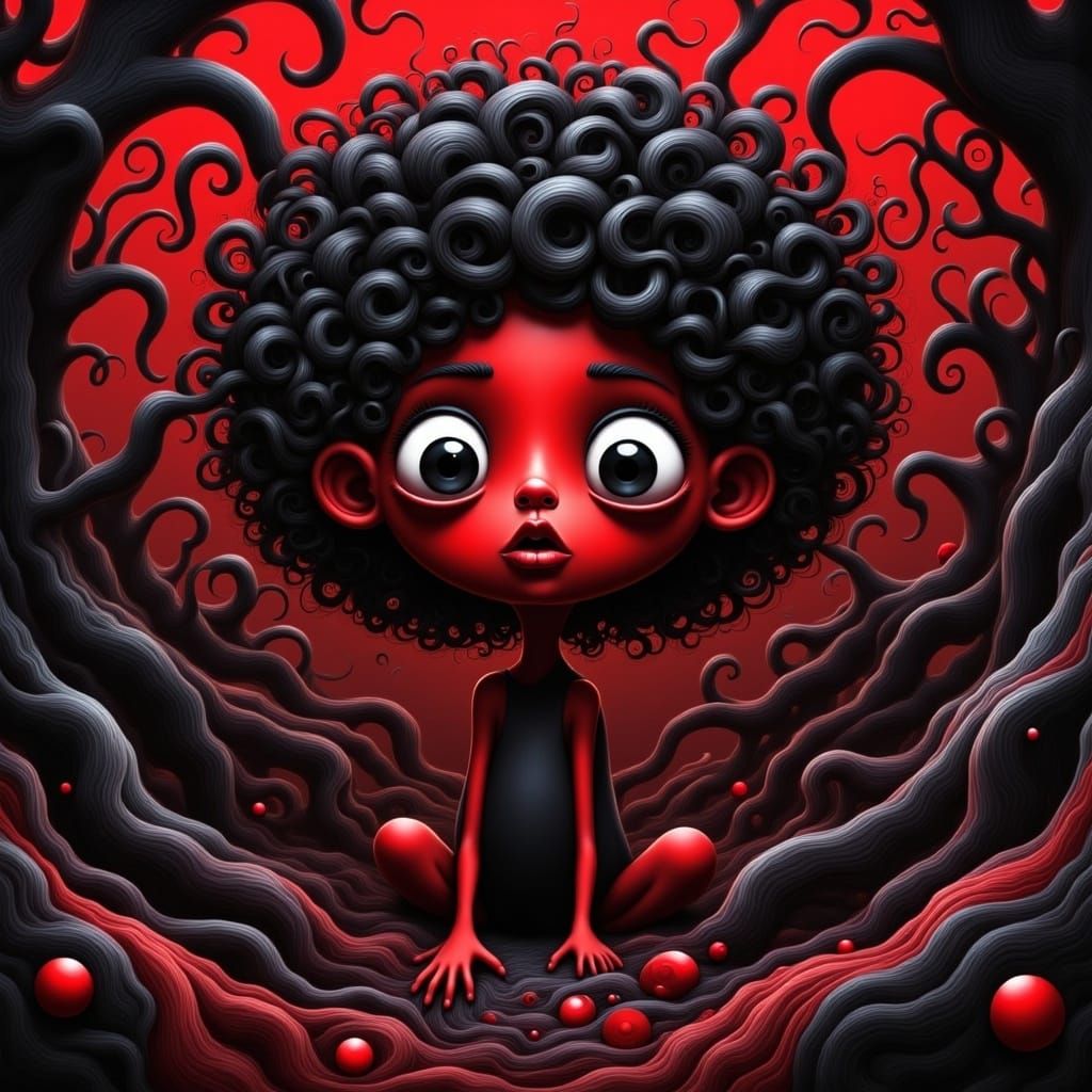 Kooky Surreal Creature in Dreamlike Biomechanical Style