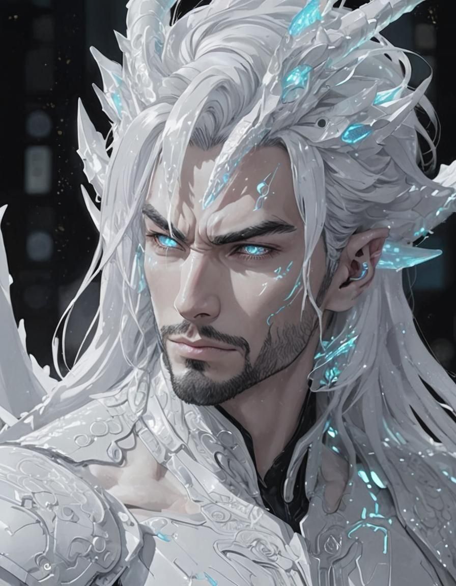 Cybernetic Dragon Prince in Neon City, Cel-Shaded Style