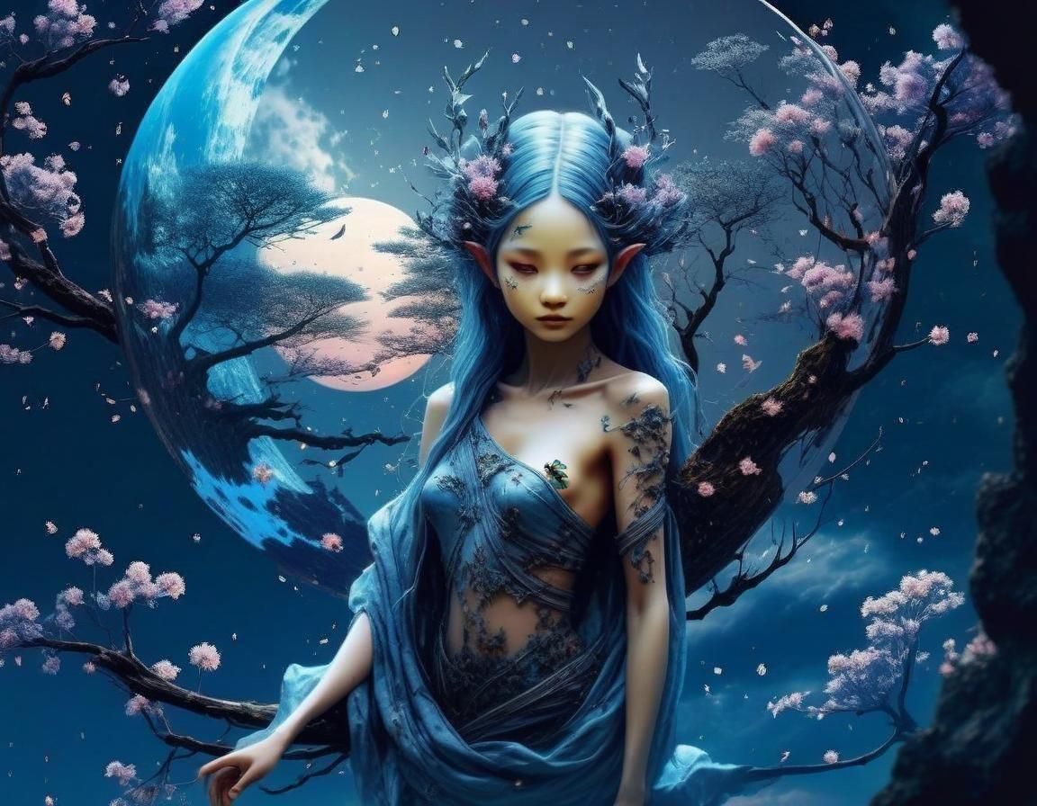 Intricate Fantasy Tattoo in Fairy-Tale Colors