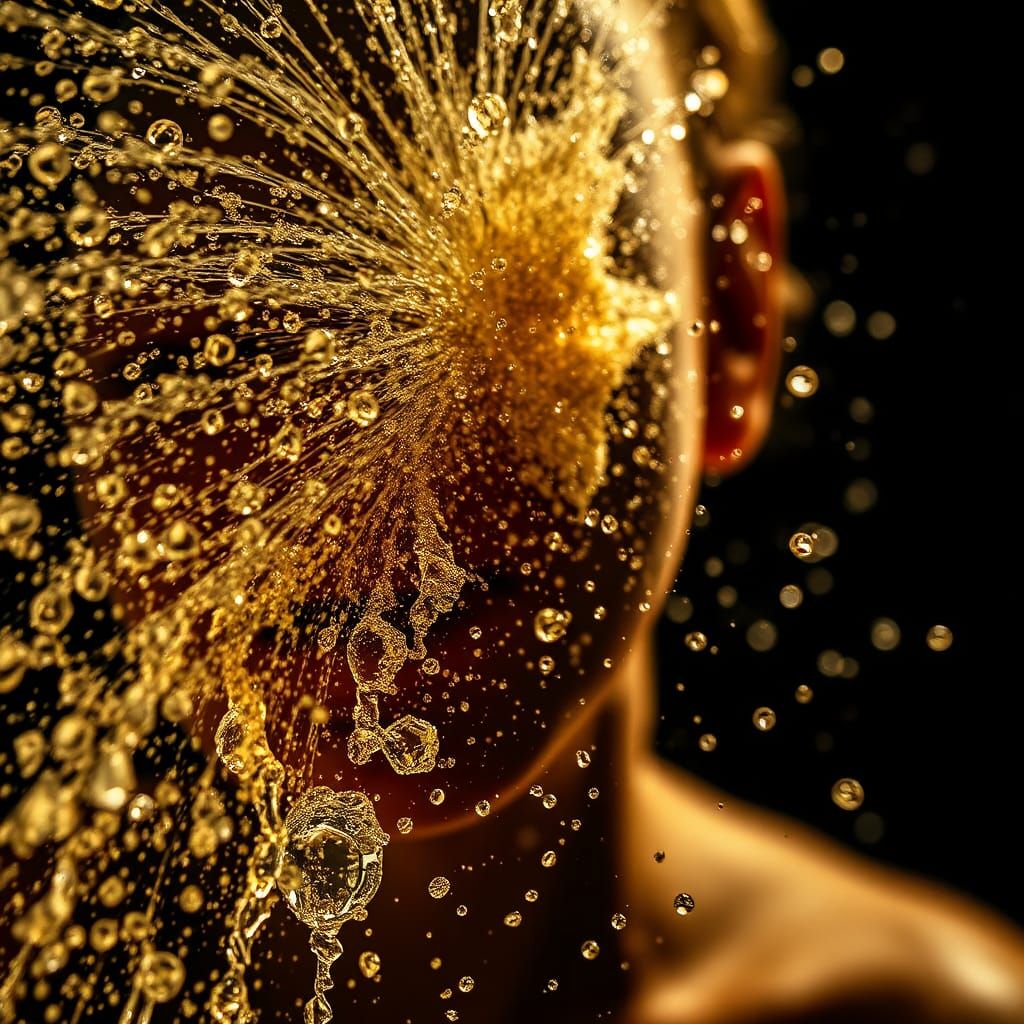 Champagne Spray Explodes in Exquisite Detail