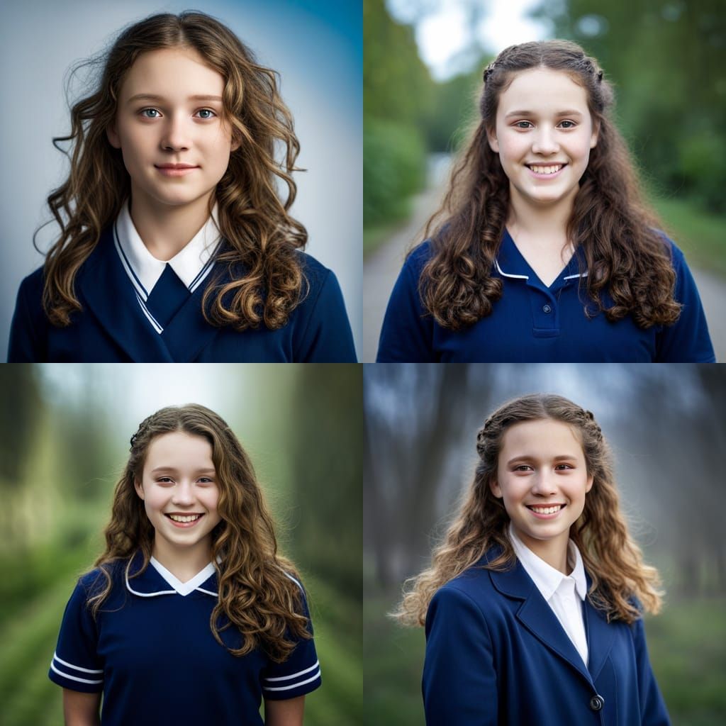 Teenage Girl Portrait in Detailed Digital Art Style