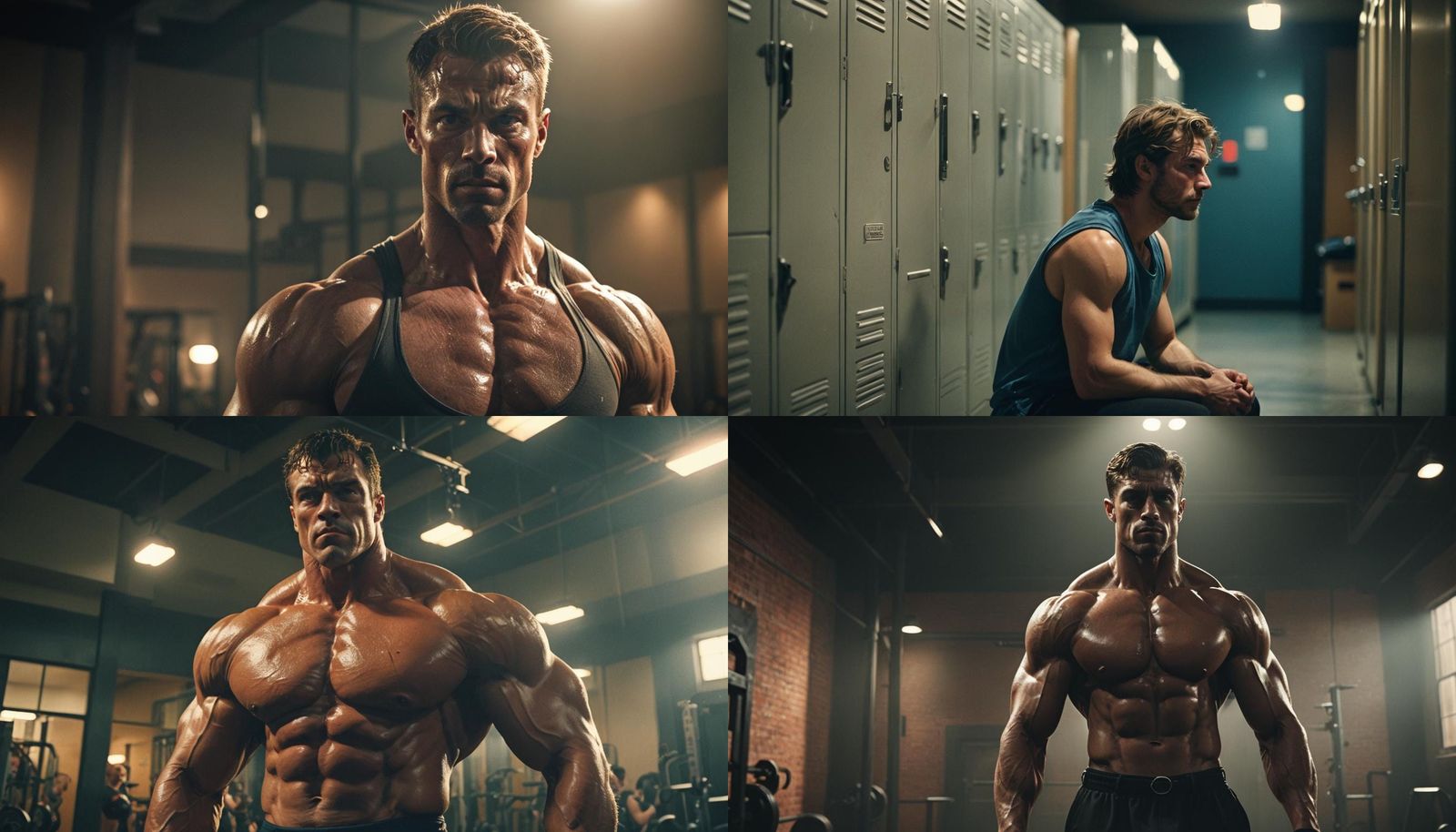 Dramatic Film Still of Steroid User