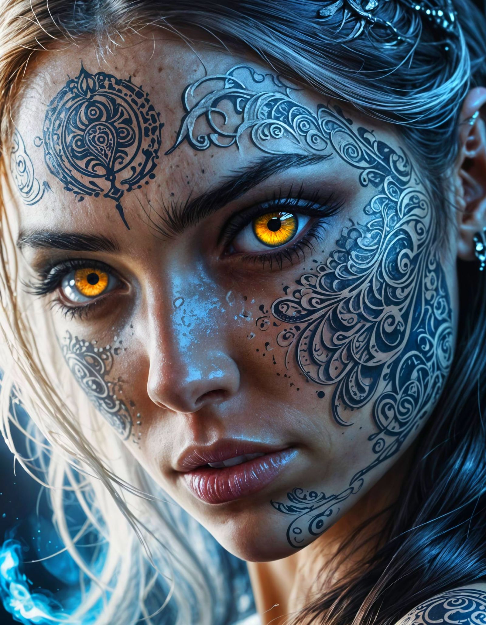 Fantasy Portrait: Beautiful Woman in Digital Art Style