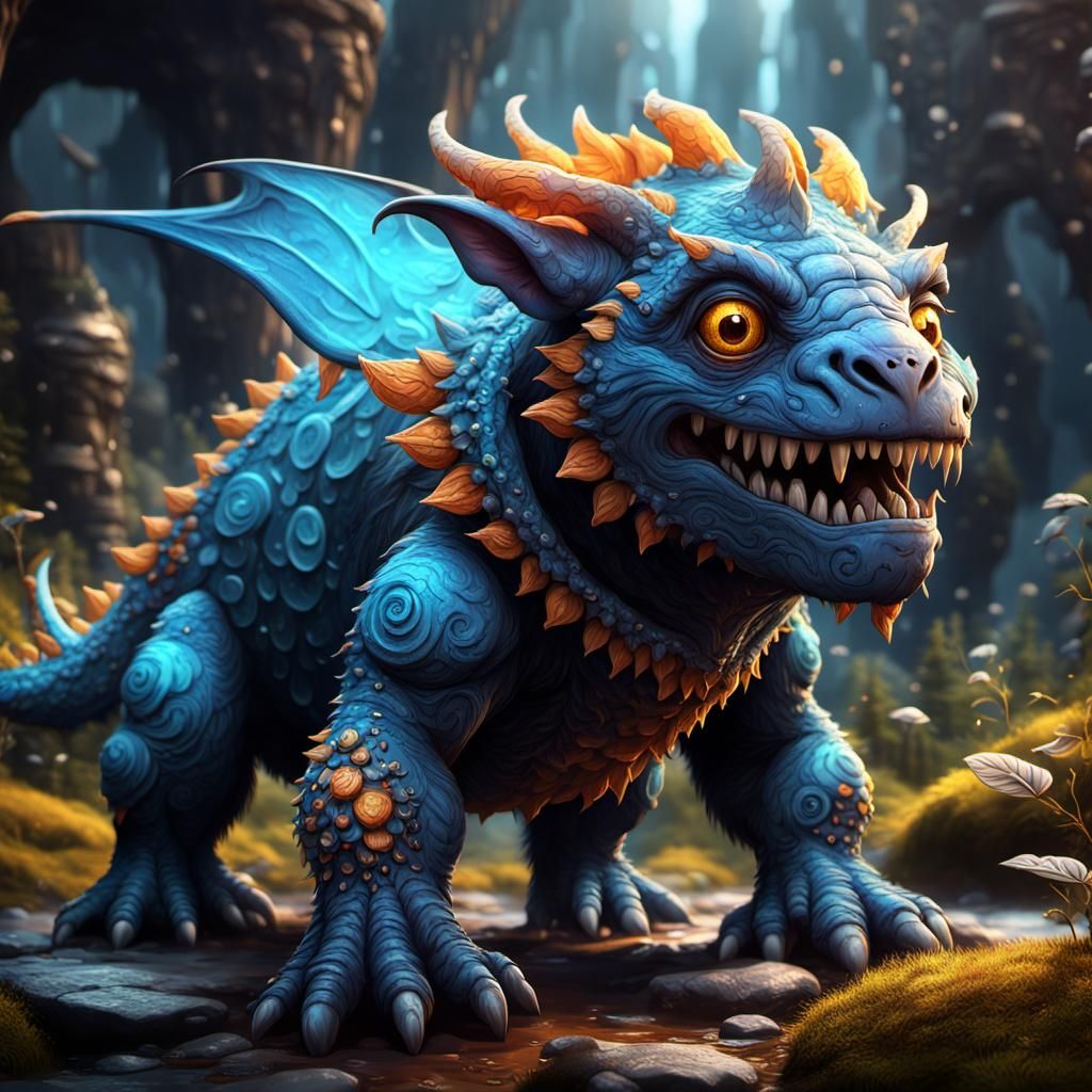 Cute Creature in Detailed Matte Painting