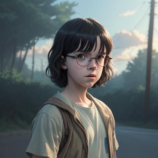 Max From Stranger Things in Studio Ghibli Style