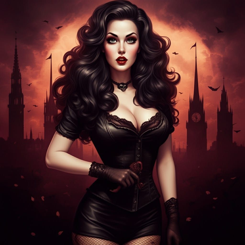 Fierce Supernatural Pin-up Girl