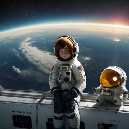 Astronaut Girl Finds Friendship in Space