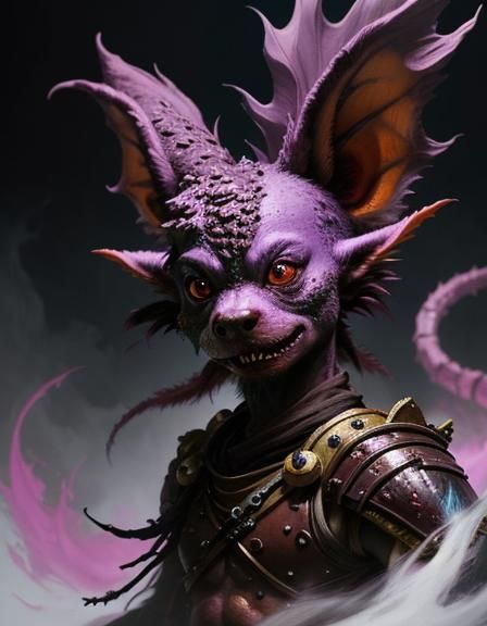 Fearsome Kobold Warrior Portrait in Hyperrealism Style