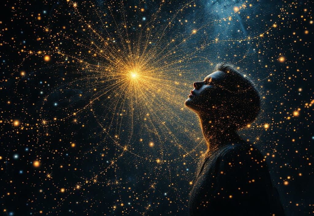 Light Shines in Darkness: Pointillism Photography Concept Ar...