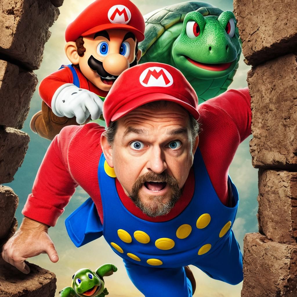 Man Cosplays Mario in Super Mario Bros.