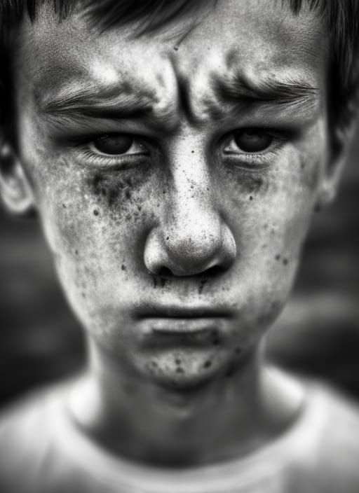 Poignant Battlefield Portrait in Style of Lee Jeffries
