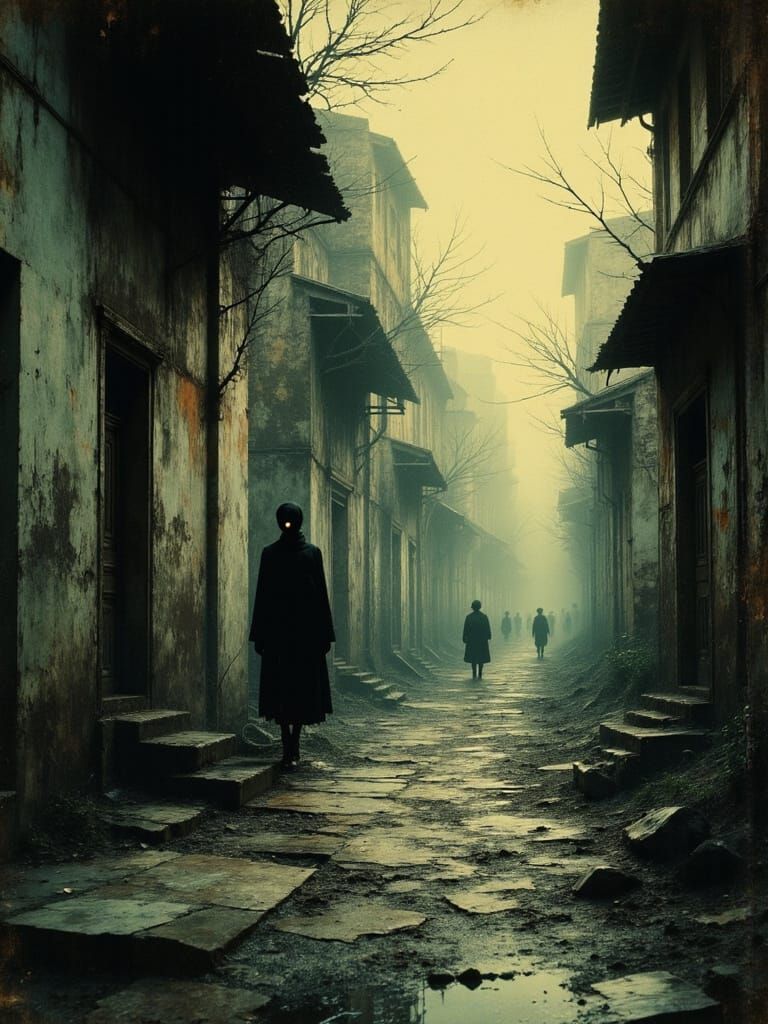 Eerie Beings Emerge in Forgotten Urban Alley