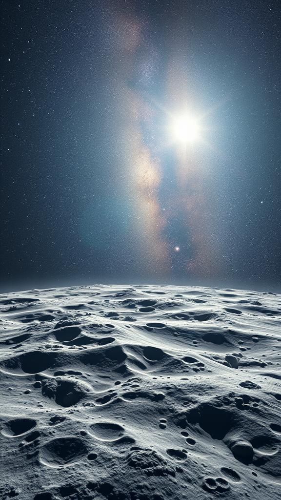 Ethereal Milky Way View from the Moon