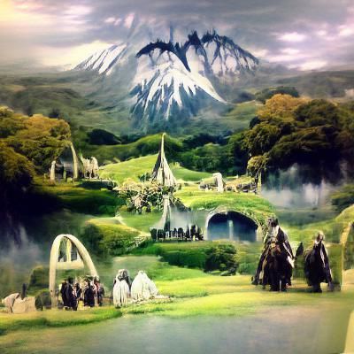 AI Image of Middle-Earth Landscape