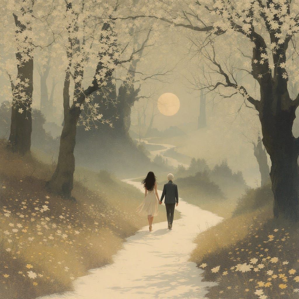 Elegant Surreal Figure Art in Dreamlike Style