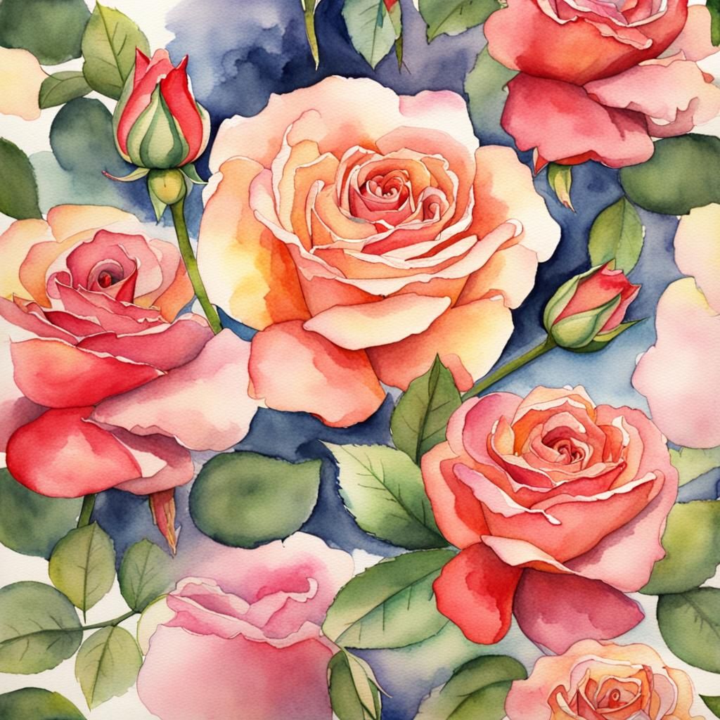 Watercolor Rose: Delicate Floral Art