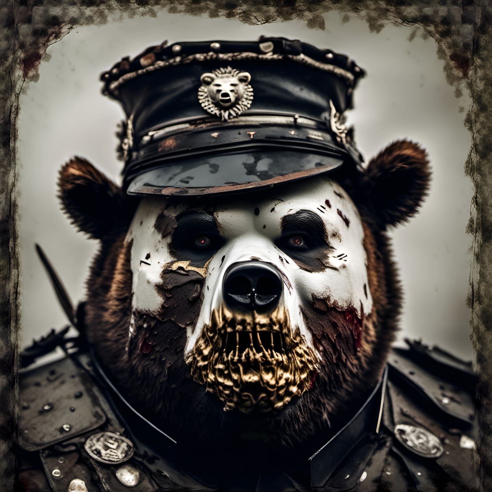 Horrorcore Legionnaire Bear Zombie Portrait