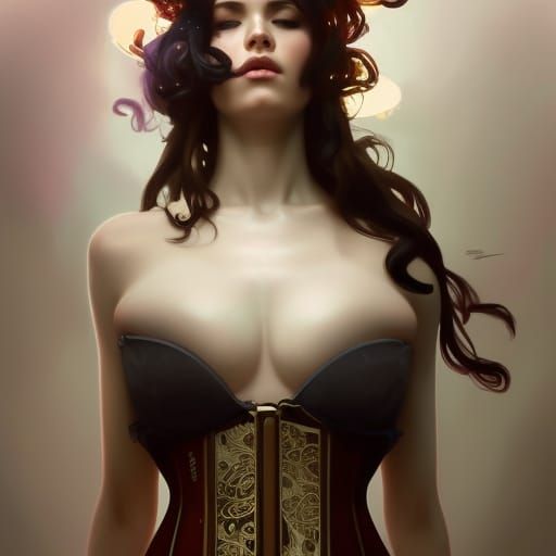 Ethereal Woman Portrait in Fantasy Art Style