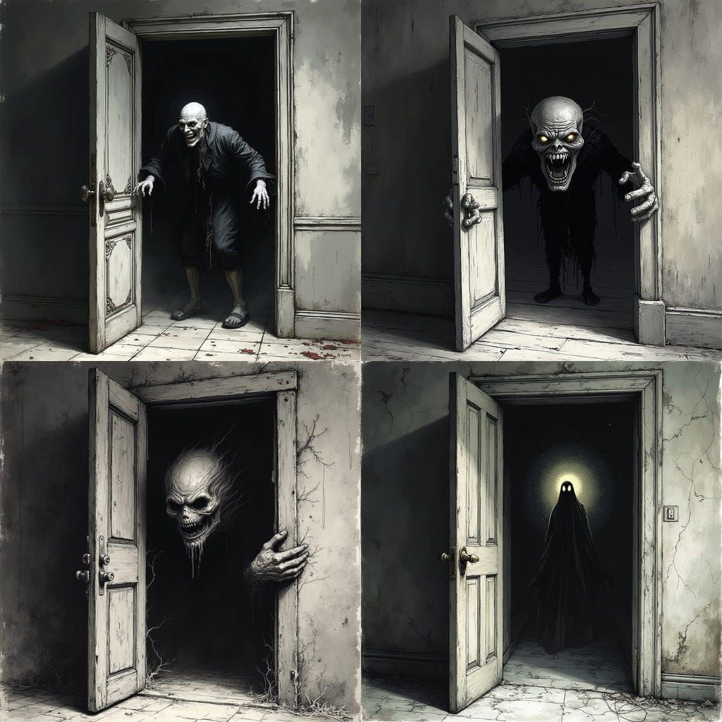 Terrified Laugh Echoes in Dark Horror Scene