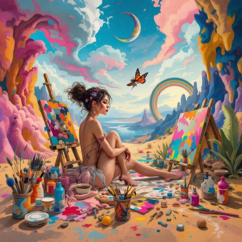 Surrealist Artist Embarks on Whimsical Creative Quest