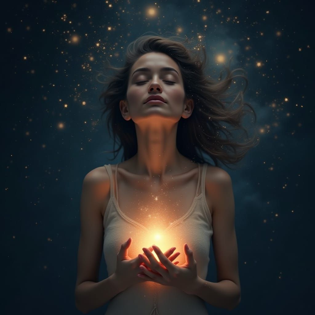 Enigmatic Starseed Goddess Radiates Inner Light