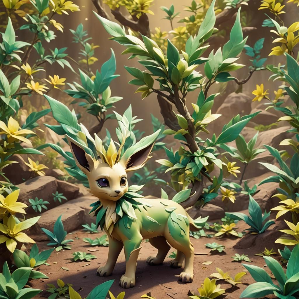 Leafeon 3D Art: Pixar Style Render