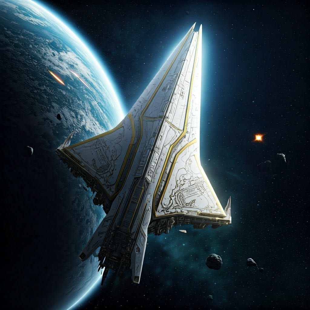 Monolithic Spaceship Eclipses Planet in Dystopian Sci-Fi