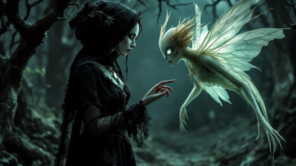 Eerie Fairy Encounter in Victorian Forest