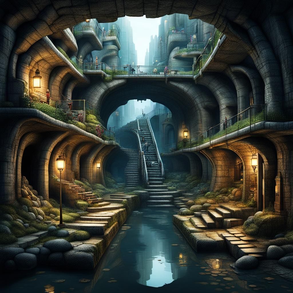 Detailed Underground City of Wonder