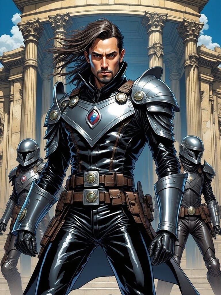 Superhero Lawyer Battles Soldiers in Comic Book Style