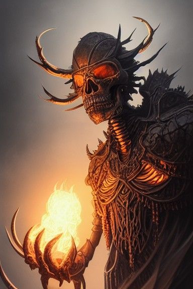 Cube Skeleton King of Hell in Nordic Armor