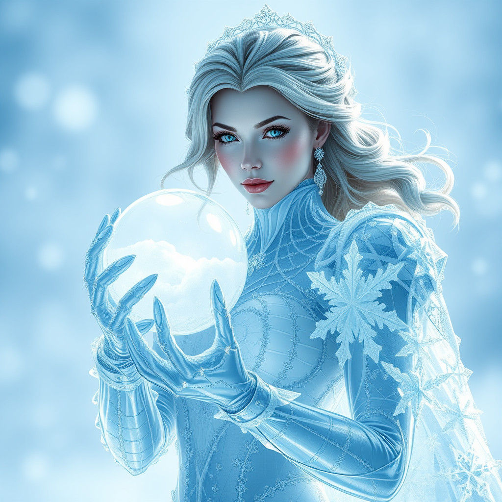 Ice Princess Super Heroine Fractal Concept Art