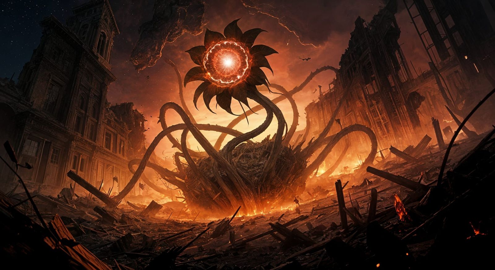 Meteorite Impact Site in Ruined Village