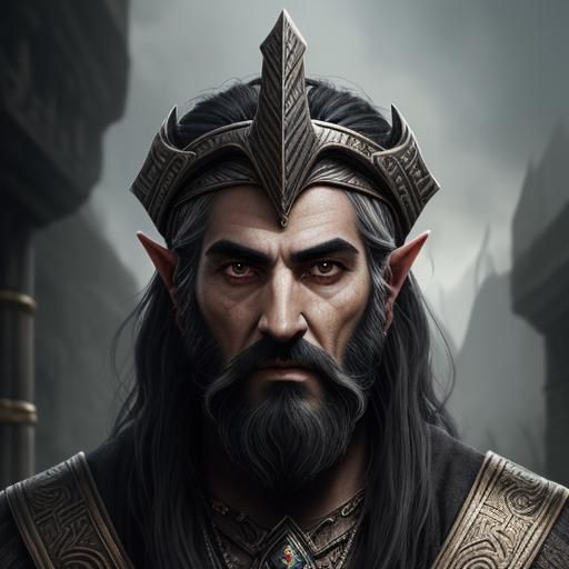 Dwemer Elf Portrait in Steampunk Fantasy Style