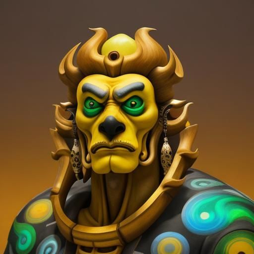 Taoist Philosophy Inspired Artwork with Glass Textures