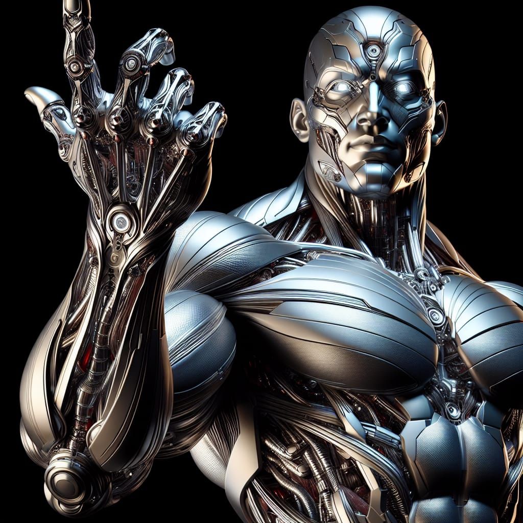 Cyborg Superhero: South Asian Fusion in Digital Art