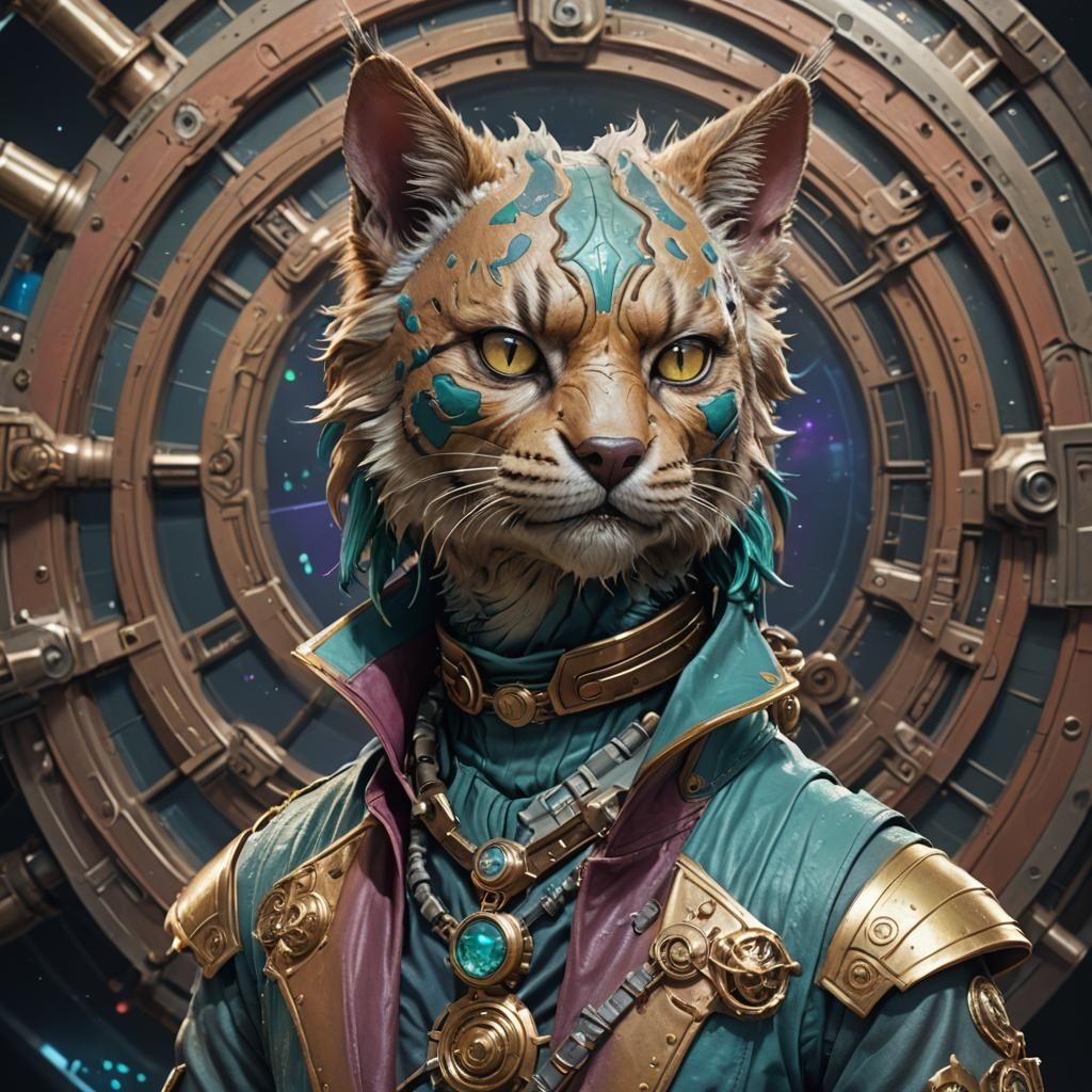 Detailed Portrait of a Space Pirate Hybrid Creature