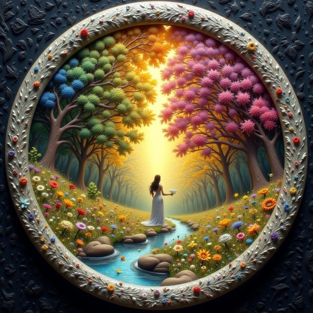 Four Mirrors Portal to Seasons Created by Angels