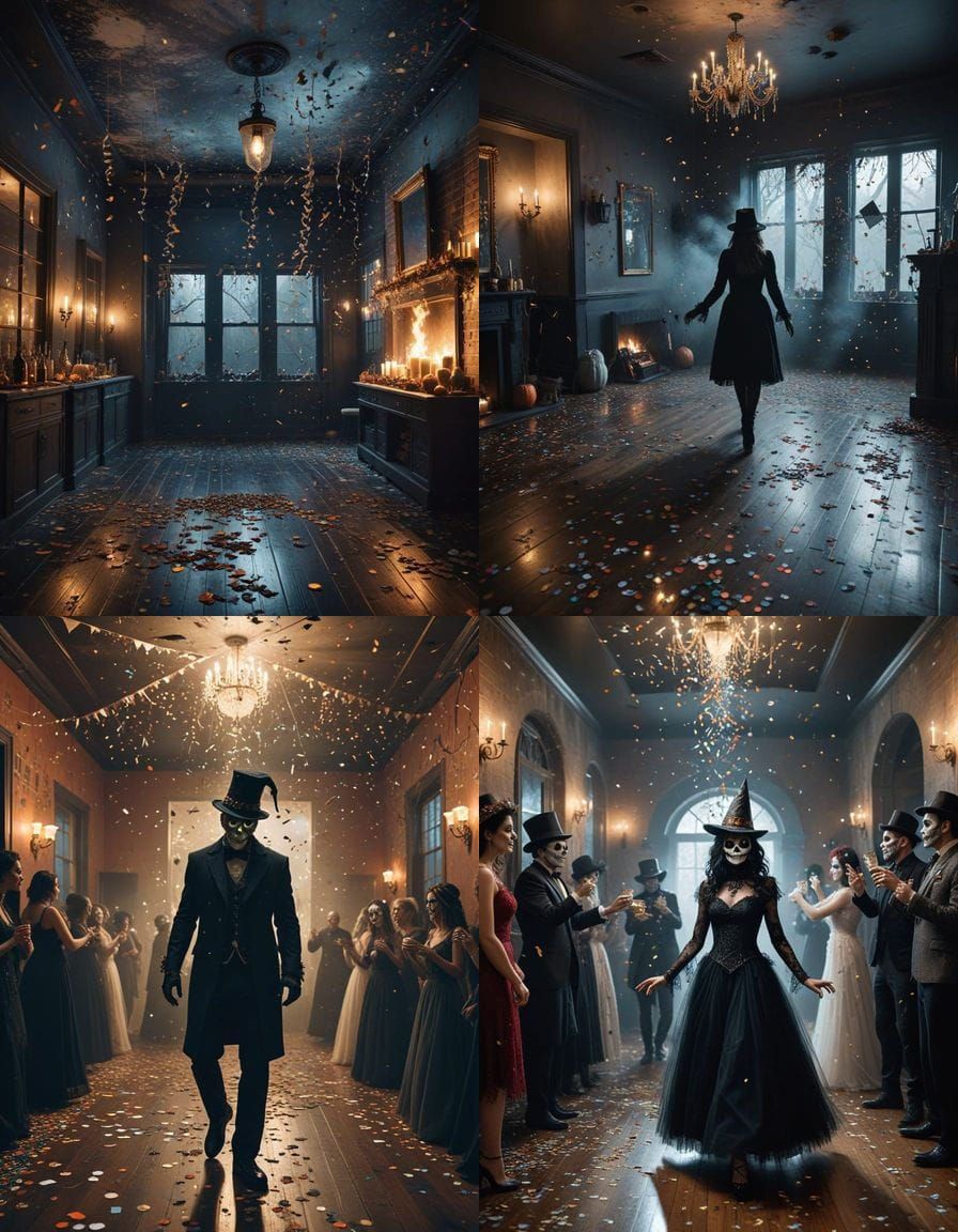 Spooky New Year 2026 Celebration with Ghostly Spirits