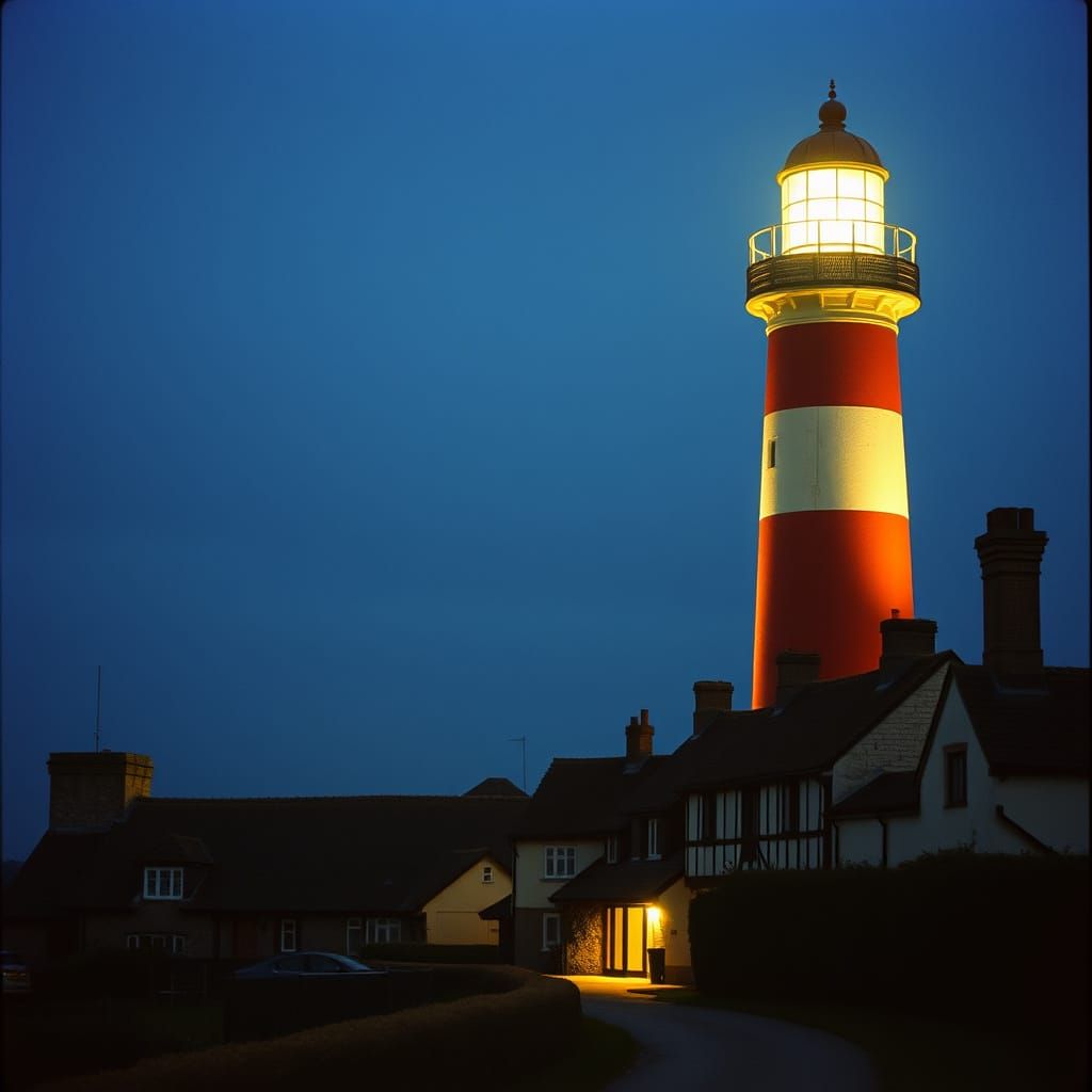 Norfolk Village Lighthouse in Stop-Motion Animation Style