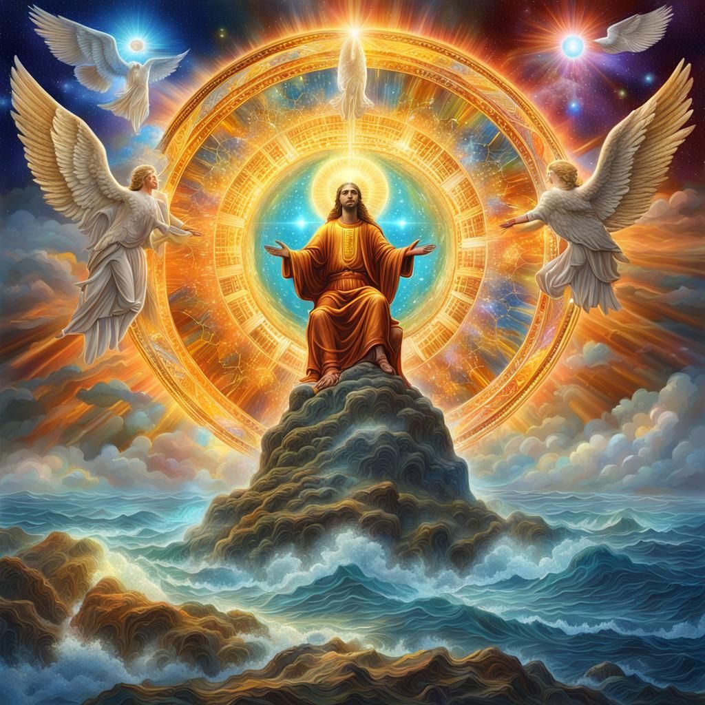 Astral Angel Ascending with Seal of God